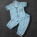 Blue Cloud Stripes Half sleeves