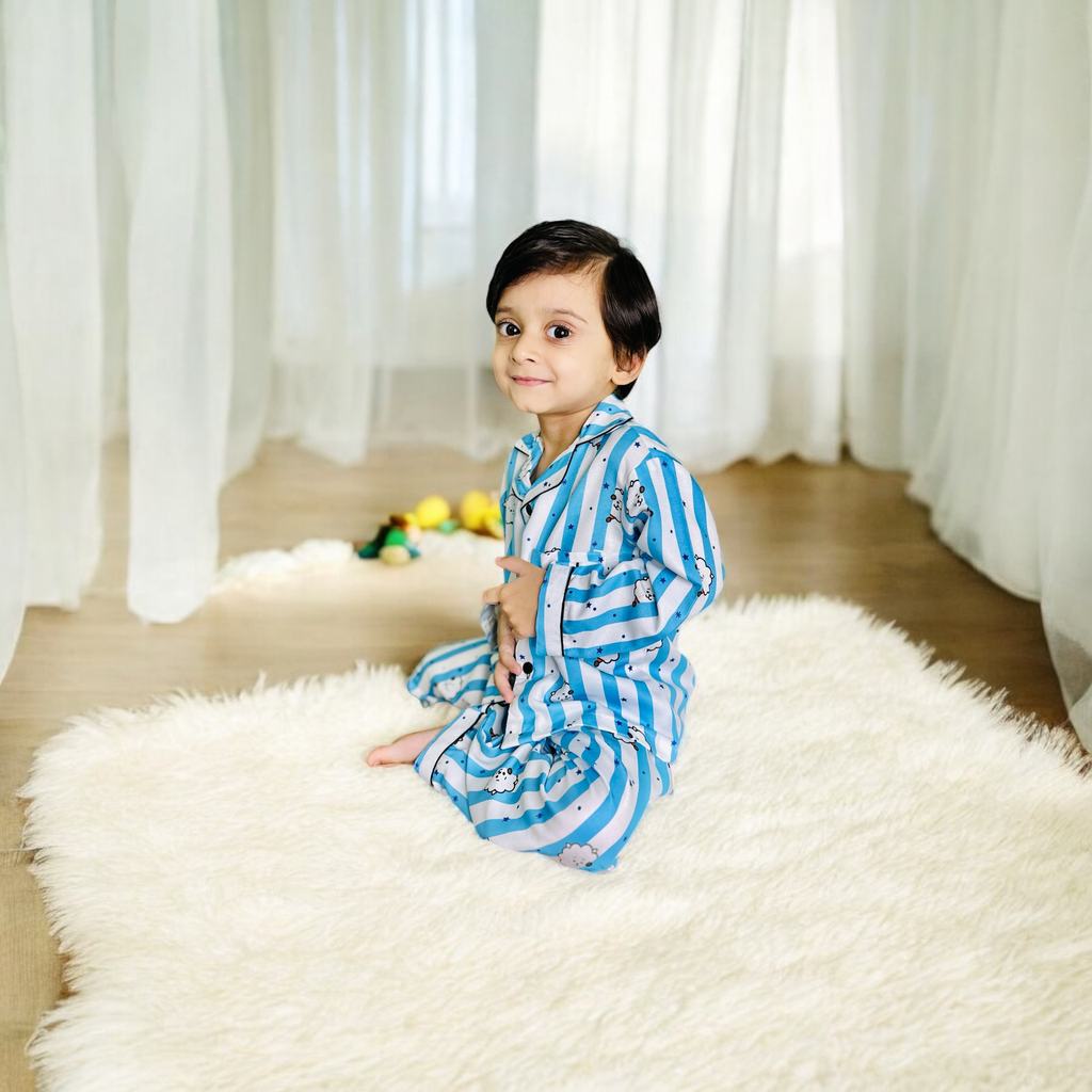 Blue Cloud Stripes Full sleeves
