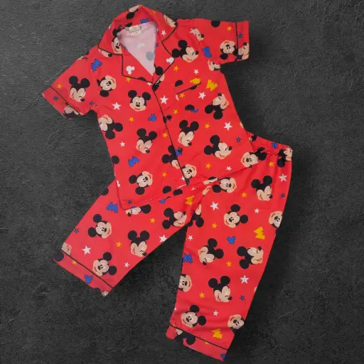 Mickey Mouse Tomato Red Full Sleeves